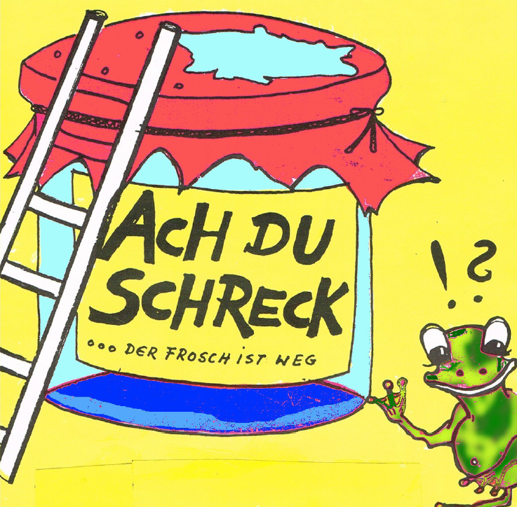 Plakat ach du schreck der frosch ist weg
